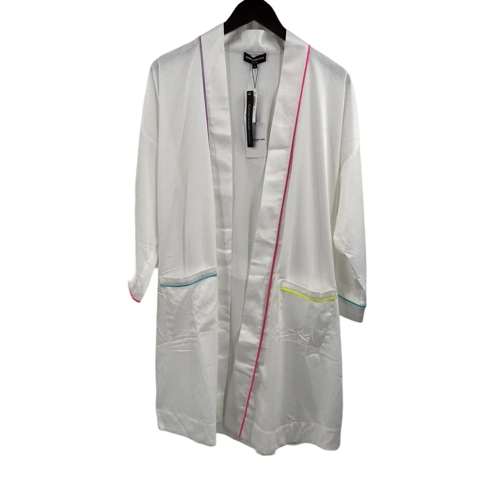 Generation Love Satin Rainbow Trim Lesley Robe Size Small‎ New